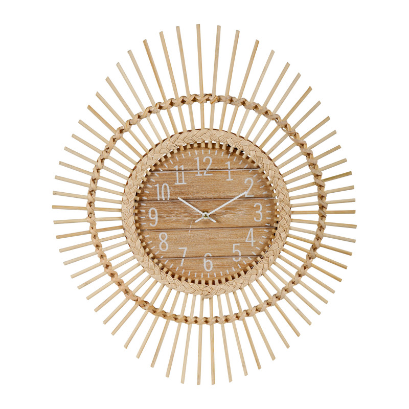 HORLOGE ROTIN CACHEMIRE NAT.
