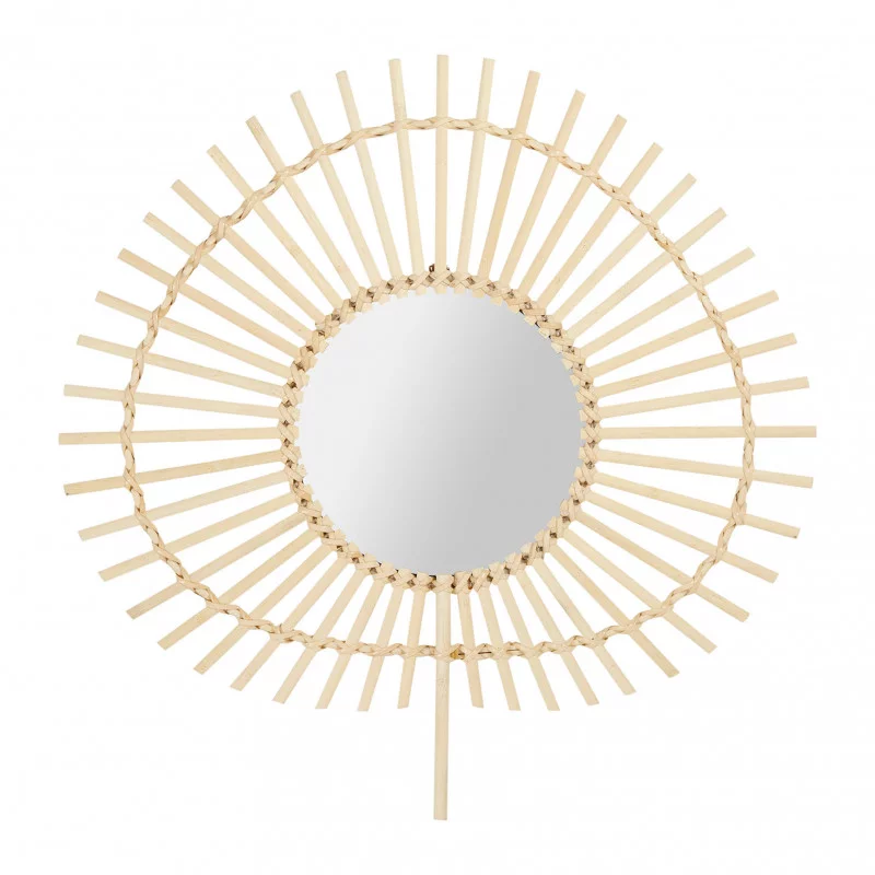 MIROIR ROTIN ÉVENTAIL