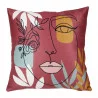 HOUSSE DE COUSSIN VISAGE TERRACOTTA 40x40cm