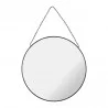 MIROIR ROND MÉTAL NOIR INDUSTRIEL D29cm