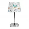 LAMPE PIED MÉTAL ARGENTÉ SAFARI