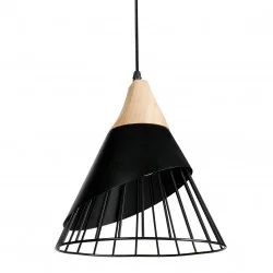 SUSPENSION ARÈNE NOIR CONE MÉTAL