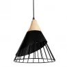 SUSPENSION ARÈNE NOIR CONE MÉTAL