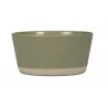 ASSIETTE CREUSE NATUREL VERT TILLEUL D14x7cm