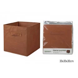 CUBE RANGEMENT INTISSÉ BRIQUE 30x30x30cm