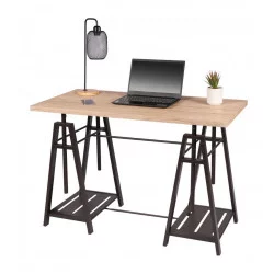 BUREAU "DOCK" D'ARCHITECTE AVEC TRÉPIEDS 120x59xH75cm