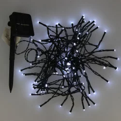 GUIRLANDE SOLAIRE 100 LED BLANC FROID -