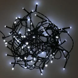 GUIRLANDE SOLAIRE 100 LED BLANC FROID -