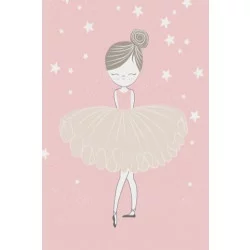 TAPIS DANSEUSE TUTU 100X150CM ROSE