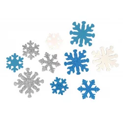 Flocon de neige adhésif mousse X60 bleu
