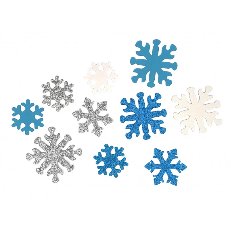 Flocon de neige adhésif mousse X60 bleu