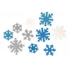 Flocon de neige adhésif mousse X60 bleu