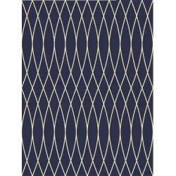 TAPIS BLEU NUIT ET OR YASMINE 120x170cm