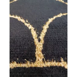 TAPIS YASMINE BLEU NUIT LUREX OR 150x200cm