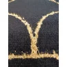 TAPIS YASMINE BLEU NUIT LUREX OR 150x200cm