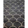 TAPIS YASMINE BLEU NUIT LUREX OR 150x200cm
