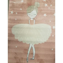 TAPIS DANSEUSE TUTU ROSE 100x150cm