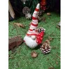 PHOTOPHORE PÈRE NOËL BONNET RAYÉ ROUGE ET BLANC H16.5cm PHOTOPHORE PÈRE NOËL BONNET RAYÉ ROUGE ET BLANC H16.5cm