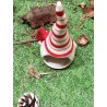 PHOTOPHORE PÈRE NOËL BONNET RAYÉ ROUGE ET BLANC H16.5cm PHOTOPHORE PÈRE NOËL BONNET RAYÉ ROUGE ET BLANC H16.5cm