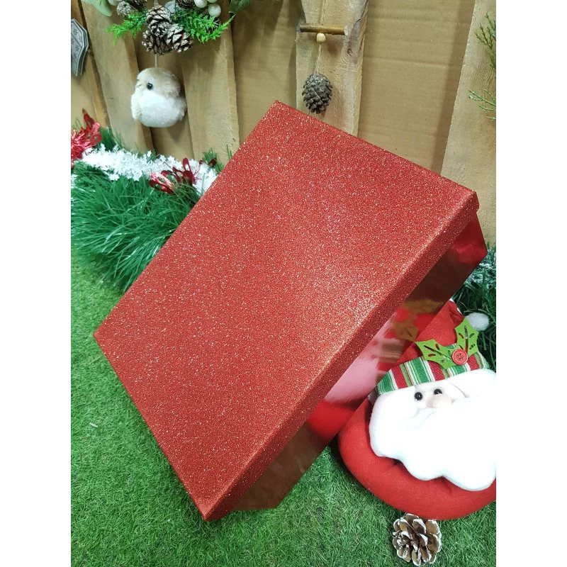 BOITE CADEAU ROUGE PAILLETTES N5