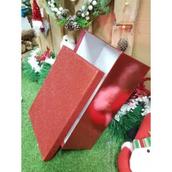 BOITE CADEAU ROUGE PAILLETTES N5