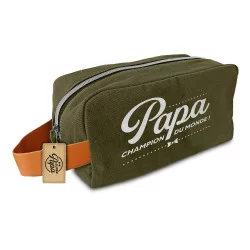 TROUSSE DE TOILETTE "PAPA CHAMPION" KAKI