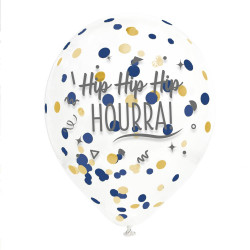 SACHET 6 BALLONS CONFETTIS PARTY