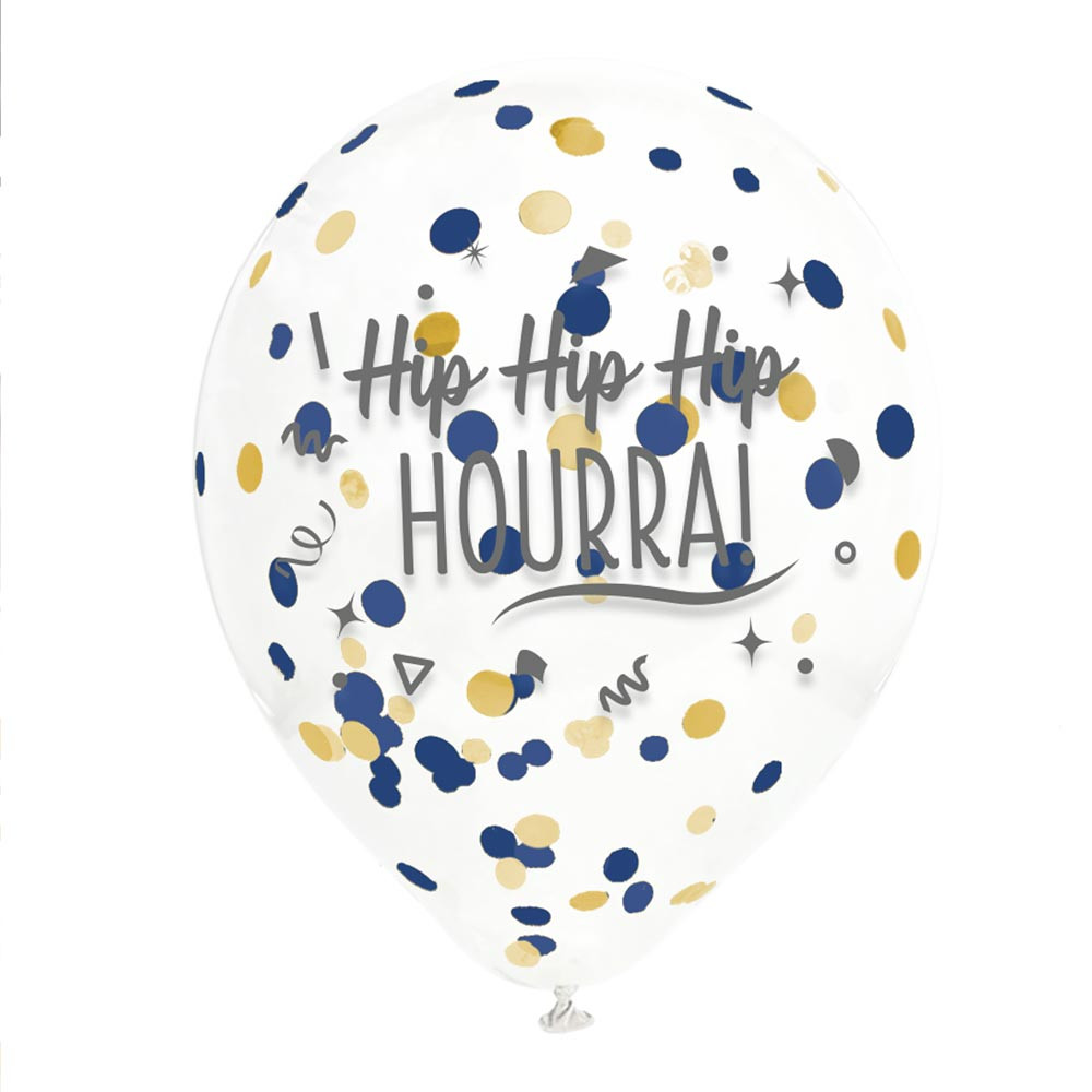 SACHET 6 BALLONS CONFETTIS PARTY