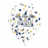 SACHET 6 BALLONS CONFETTIS PARTY