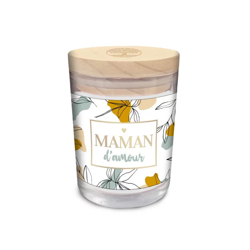 BOUGIE VERRE "MAMAN D AMOUR" BOUGIE VERRE "MAMAN D AMOUR"