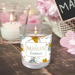 BOUGIE VERRE "MAMAN D AMOUR"
