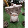 GNOME AVEC PANCARTE WELCOME LED