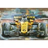 CADRE MÉTAL FORMULE 1 JAUNE 80X120cm CADRE MÉTAL FORMULE 1 JAUNE 80X120cm
