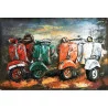 CADRE MÉTAL SCOOTERS VINTAGE 80x120cm