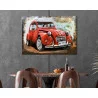 CADRE MÉTAL 2CV ROUGE 80x120cm