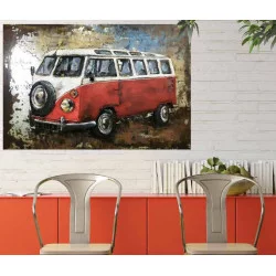 CADRE METAL COMBI ROUGE 80X120CM