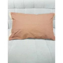 COUSSIN AVEC FRANGES ZEBRIS MARRON 40x60cm