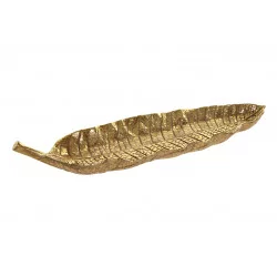 VIDE POCHE FEUILLE DORE 41X10X3CM