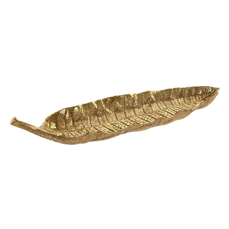 VIDE POCHE FEUILLE DORE 41X10X3CM