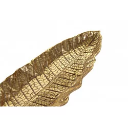 VIDE POCHE FEUILLE DORE 41X10X3CM