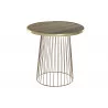 BOUT DE CANAPE FILAIRE DOREE ET PLATEAU