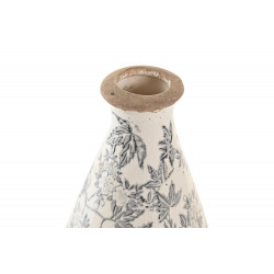 VASE FLEURS BLANC ROMANTIQUE CERAMIQUE 1