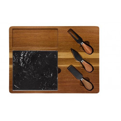 PLANCHE FROMAGE ACACIA 36X27X2 + ACCESSO