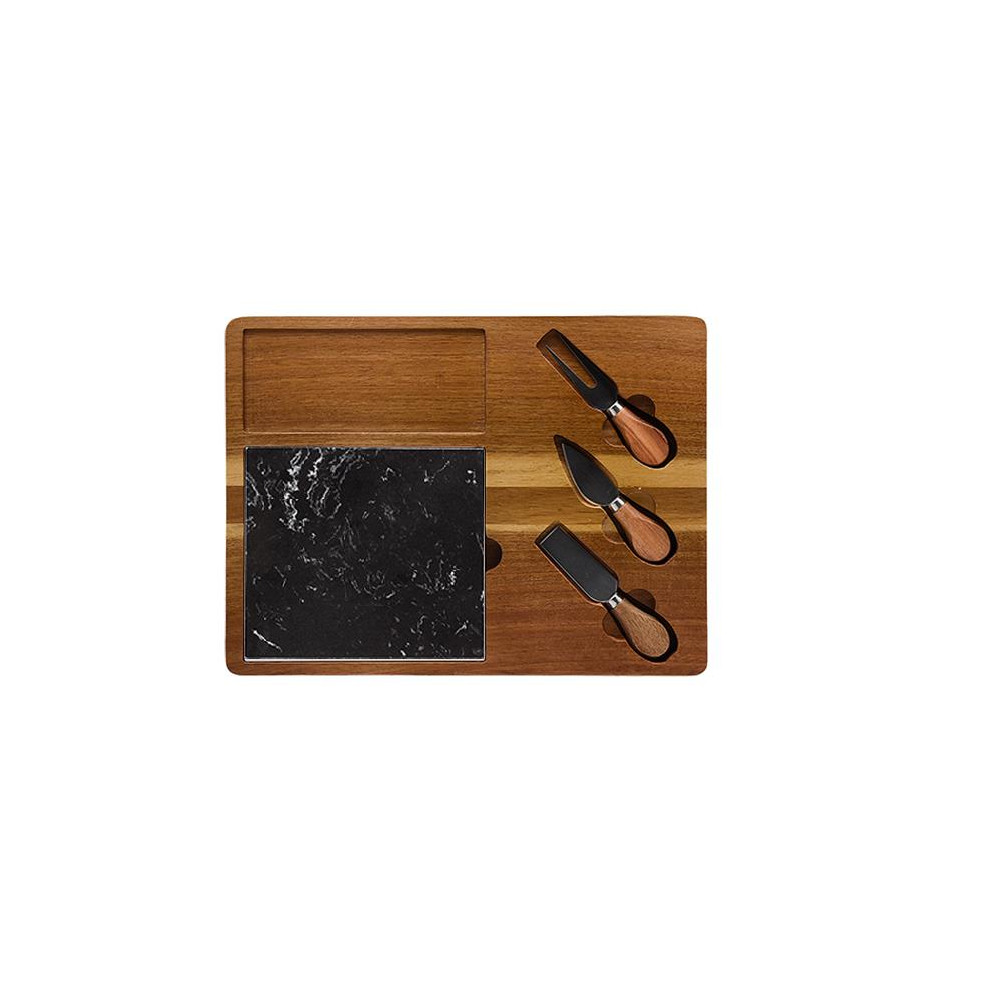 PLANCHE FROMAGE ACACIA 36X27X2 + ACCESSO