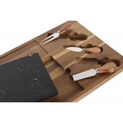 PLANCHE FROMAGE ACACIA 36X27X2 + ACCESSO