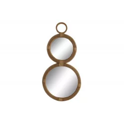 DOUBLE MIROIR ROTIN 41X2X83 NATUREL