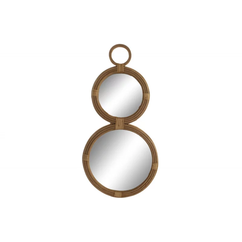 DOUBLE MIROIR ROTIN 41X2X83 NATUREL