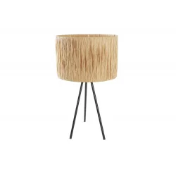 LAMPE RAFIA TREPIED 30X30X51
