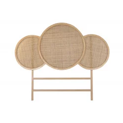 TETE DE LIT CANNAGE RONDS 160X3X130 NATU