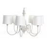 PLAFONNIER 6 BRANCHES METAL BLANCHIT 66X